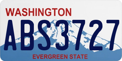 WA license plate ABS3727