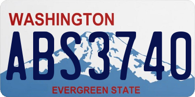 WA license plate ABS3740