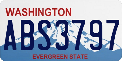 WA license plate ABS3797