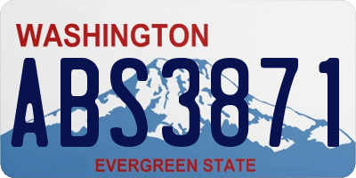 WA license plate ABS3871