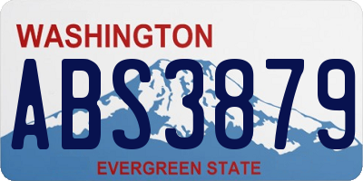 WA license plate ABS3879