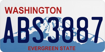 WA license plate ABS3887