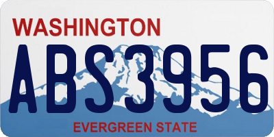 WA license plate ABS3956