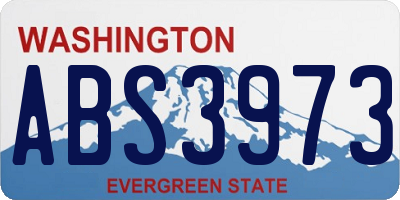 WA license plate ABS3973
