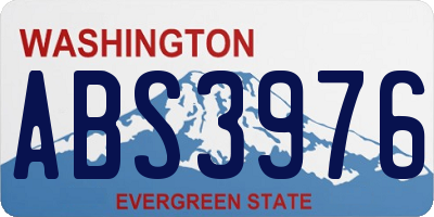 WA license plate ABS3976