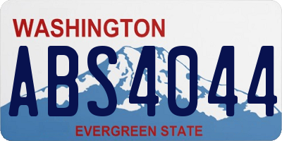WA license plate ABS4044