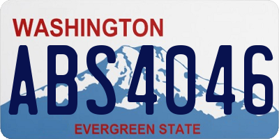 WA license plate ABS4046