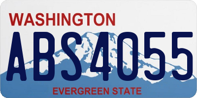 WA license plate ABS4055