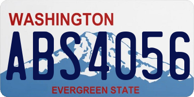 WA license plate ABS4056