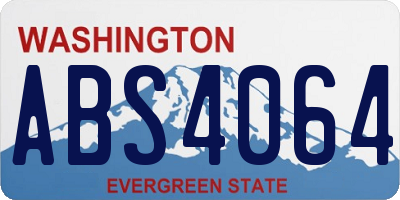 WA license plate ABS4064
