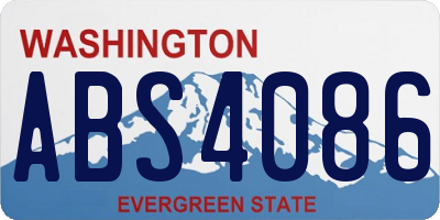 WA license plate ABS4086