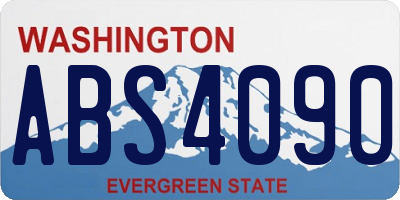 WA license plate ABS4090