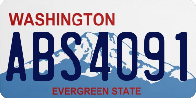 WA license plate ABS4091