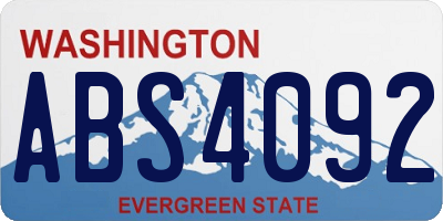 WA license plate ABS4092
