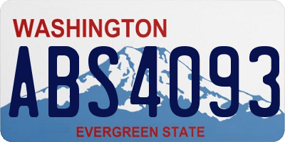 WA license plate ABS4093