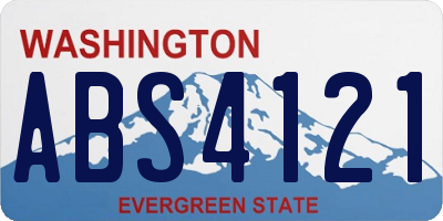 WA license plate ABS4121