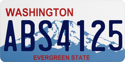 WA license plate ABS4125