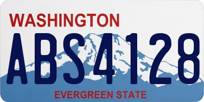 WA license plate ABS4128