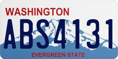 WA license plate ABS4131
