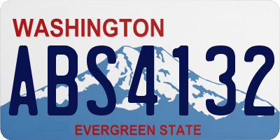 WA license plate ABS4132