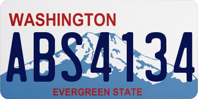 WA license plate ABS4134