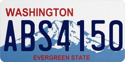 WA license plate ABS4150
