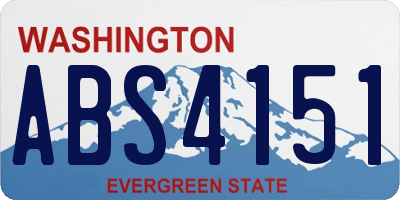 WA license plate ABS4151
