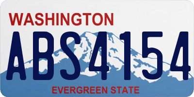 WA license plate ABS4154