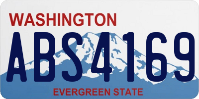 WA license plate ABS4169