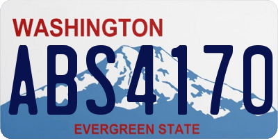 WA license plate ABS4170