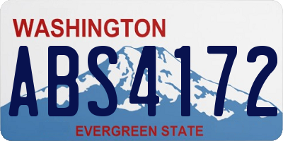 WA license plate ABS4172