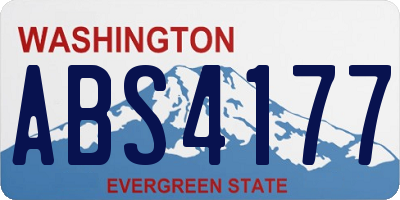 WA license plate ABS4177