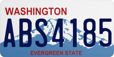 WA license plate ABS4185