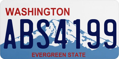 WA license plate ABS4199