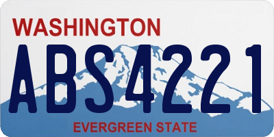 WA license plate ABS4221