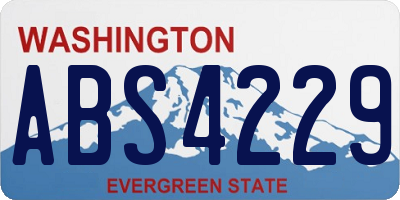 WA license plate ABS4229
