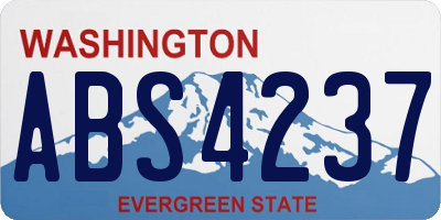 WA license plate ABS4237