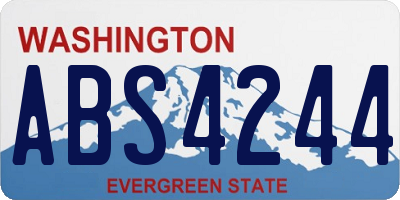WA license plate ABS4244