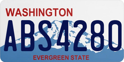 WA license plate ABS4280