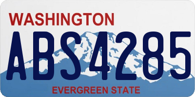 WA license plate ABS4285