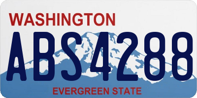 WA license plate ABS4288