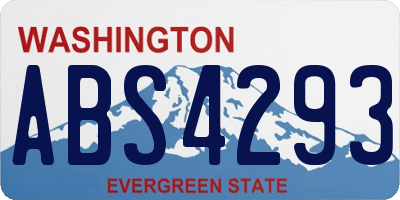 WA license plate ABS4293