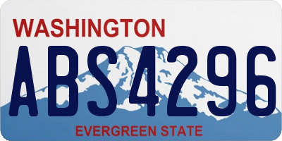 WA license plate ABS4296