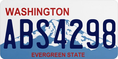 WA license plate ABS4298