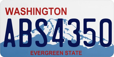 WA license plate ABS4350
