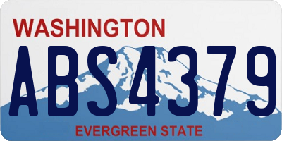 WA license plate ABS4379