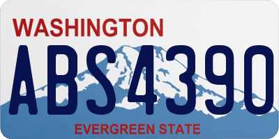 WA license plate ABS4390