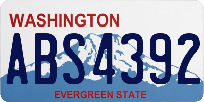 WA license plate ABS4392