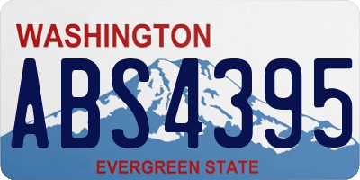 WA license plate ABS4395