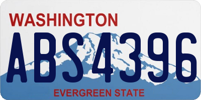 WA license plate ABS4396